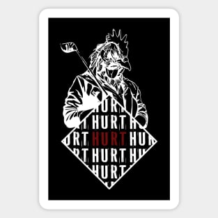 Hotline Miami Chicken Golf Club HURT Sticker